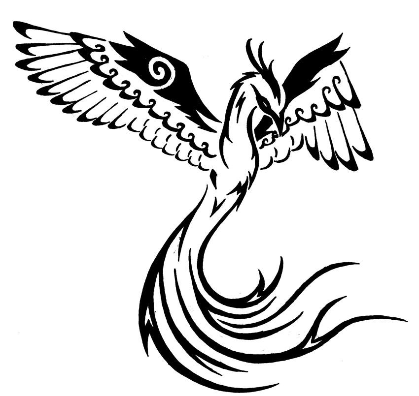 Tribal Phoenix Tattoo Design Picture 5