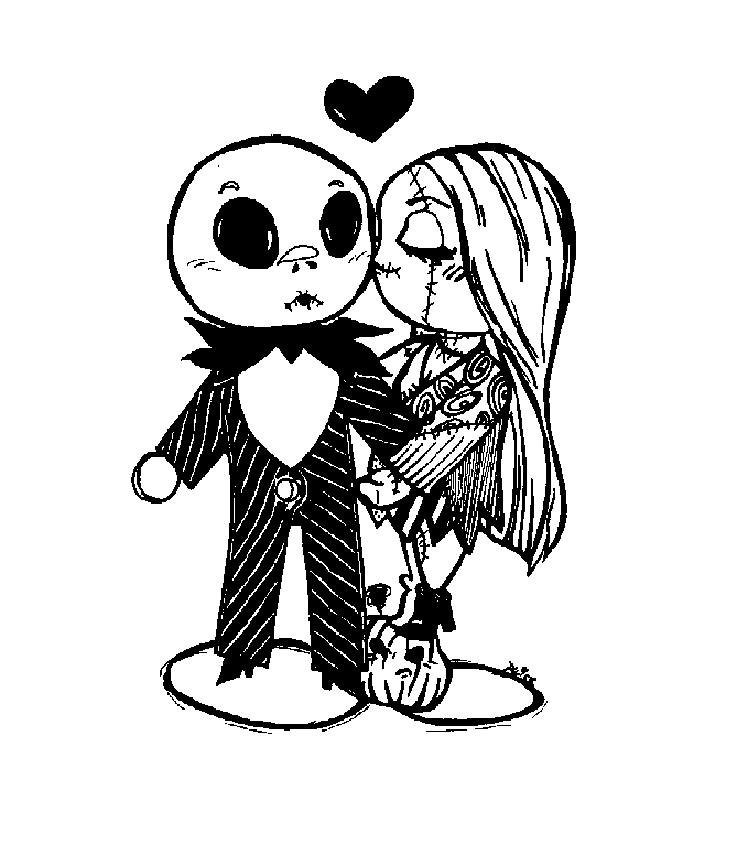 jack skellington and sally coloring pages - photo #27