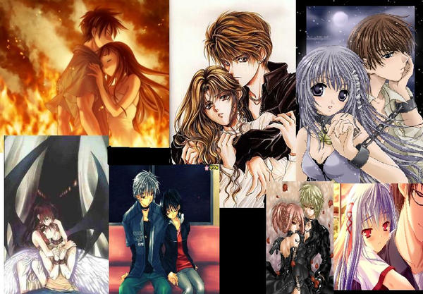 cute anime couples wallpaper. Anime couples - wallpaper by