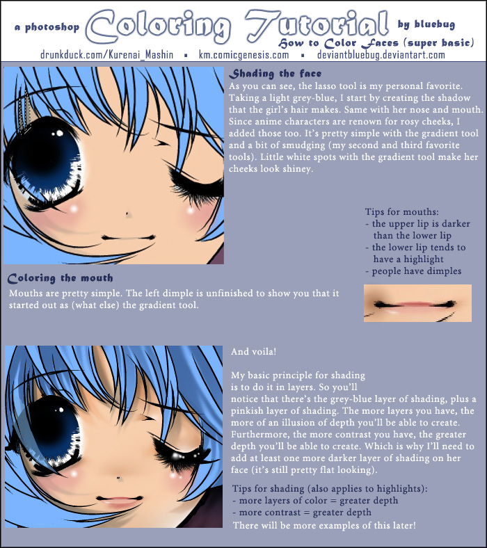 Tutorial: Coloring anime faces by deviantbluebug on DeviantArt