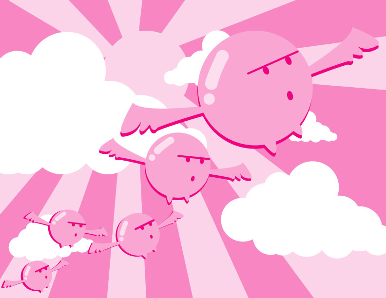 wallpaper cute pink. pink monsters are cute by