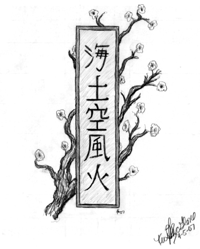 Sakura Elements - shoulder tattoo