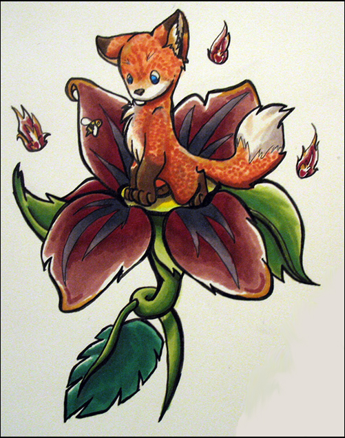 Foxfire Tattoo | Flower Tattoo