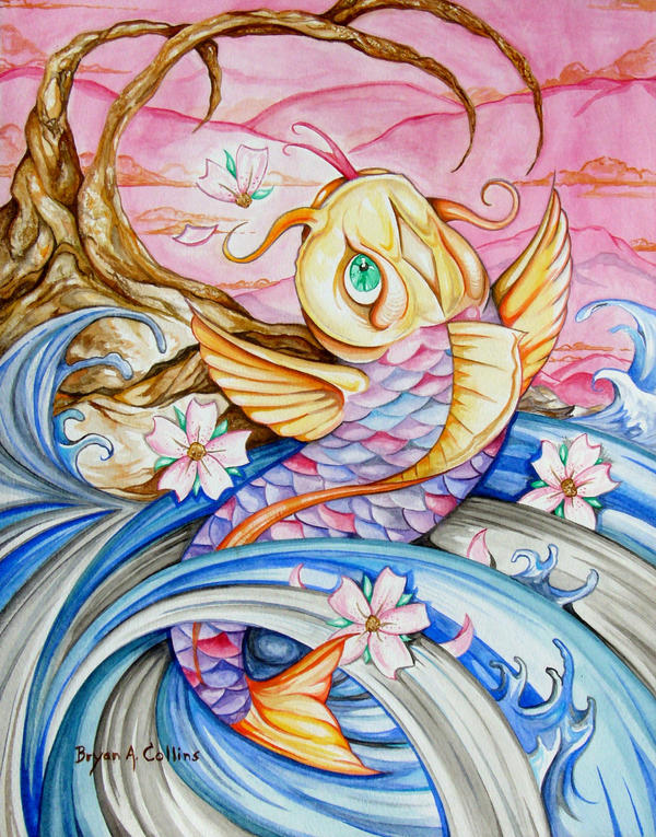koi fish wallpaper. Watercolor Koi Fish by