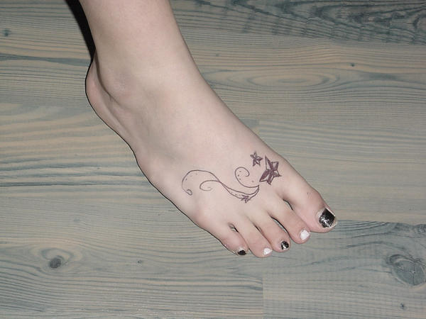 Starry Foot Tattoo