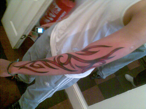 My Arm Tribal Tattoo Colored by gurps on deviantART tribal tattoo forearm