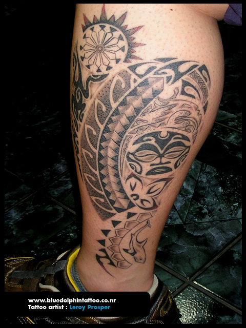 tattoo maori Maori Leg