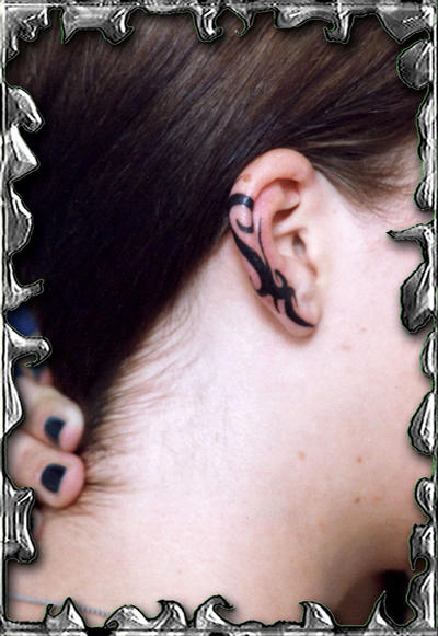 Tribal Ear tattoo by mojotatboy on deviantART