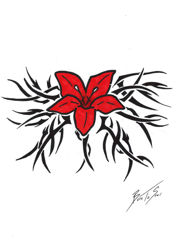 Tribal Hawaiian Flower Tattoo | Flower Tattoo