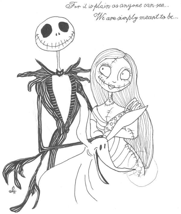Jack Skellington And Sally Pages Coloring Pages