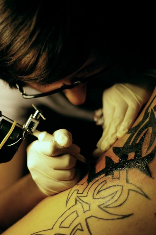 tattooin' his soul. - flower tattoo