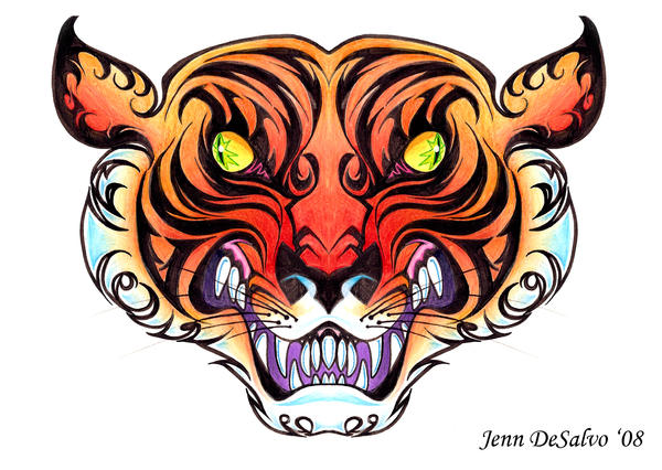 Tribal Tiger Tattoo by ~CamaroMaro on deviantART