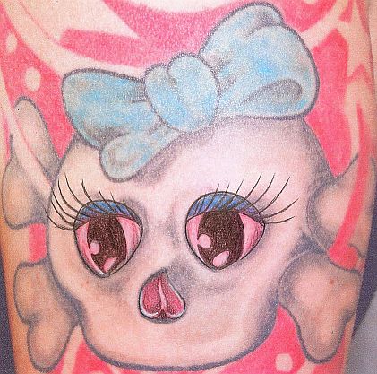 Girly Skull Tattoo Designs