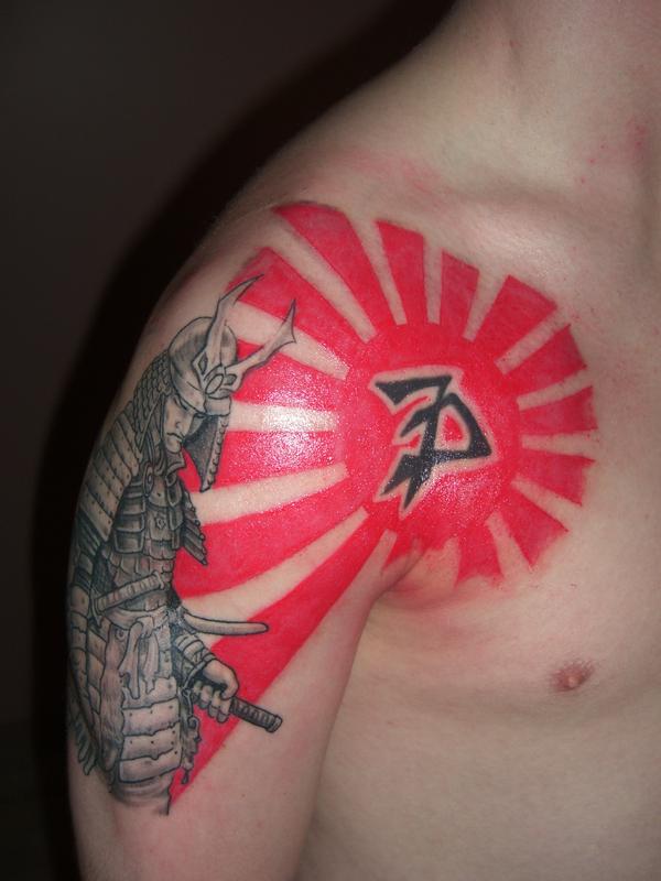 Rising Sun - chest tattoo