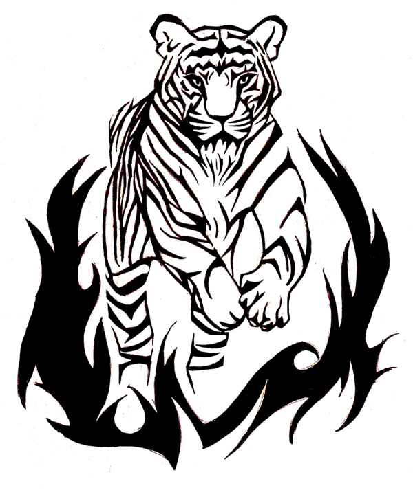 tiger tattoo style