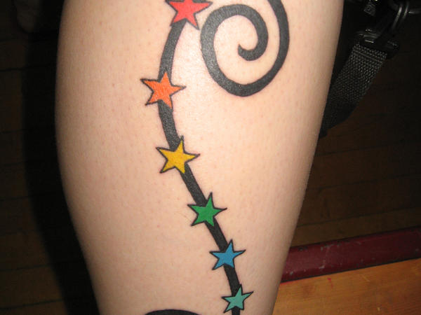 Rainbow Star Tattoos 59
