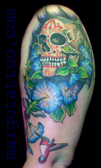 candy skull tattoo pictures. sugar skull tattoo art. candy
