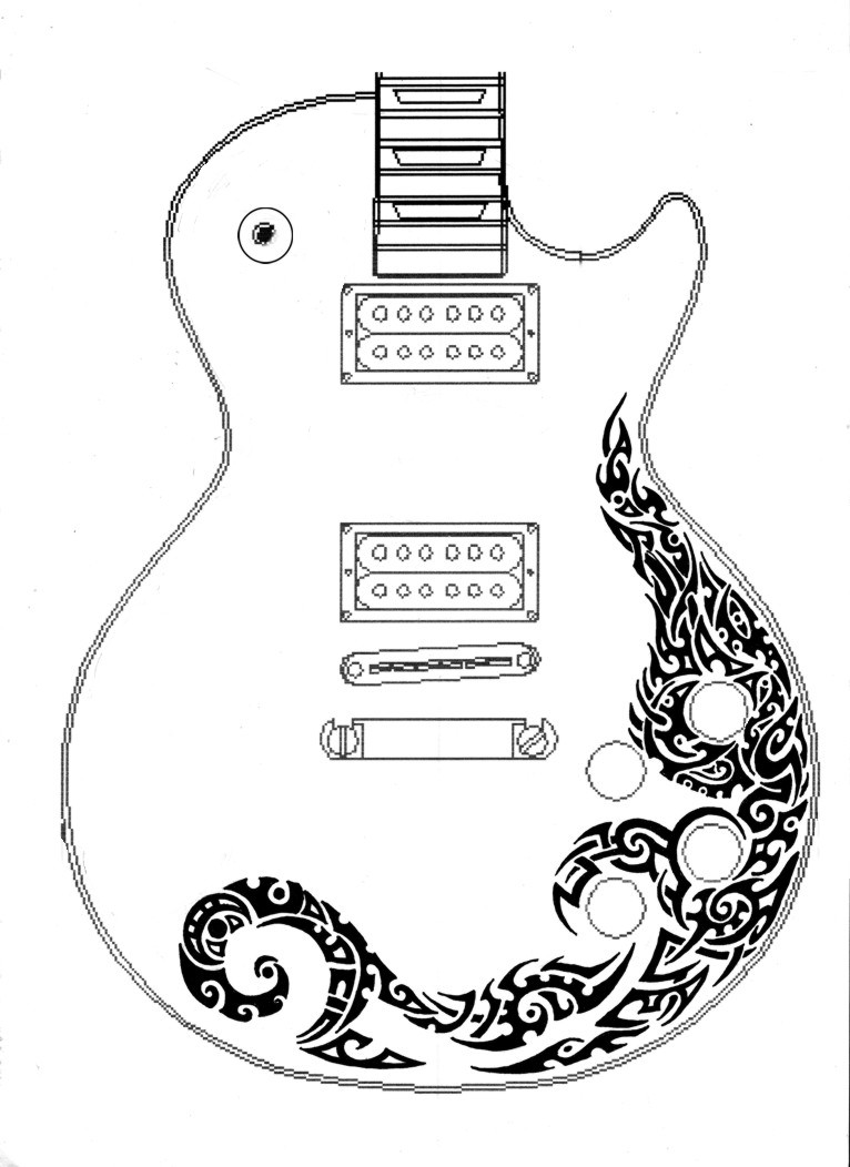 les paul guitar tribal design by annikki designs interfaces other 2008 ...