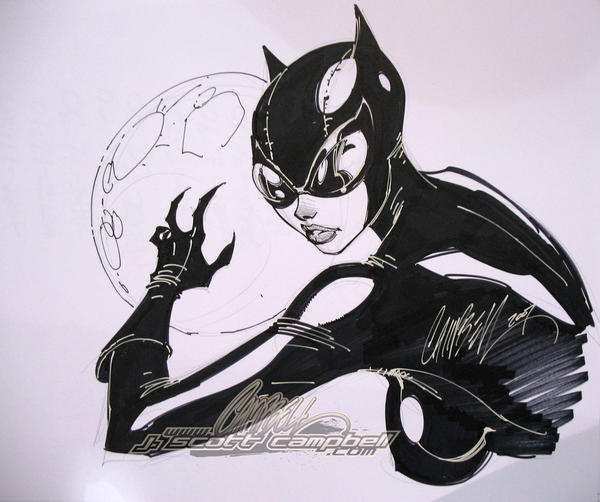CatWoman Con sketch 1 by JScottCampbell on deviantART