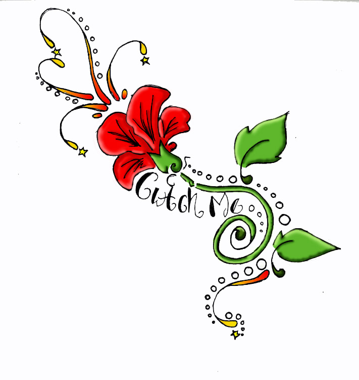 Flower Tattoo coloured - flower tattoo