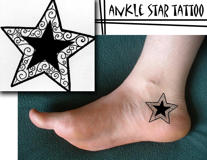 star tattoo on ankle. Ankle Star Tattoo 1 by