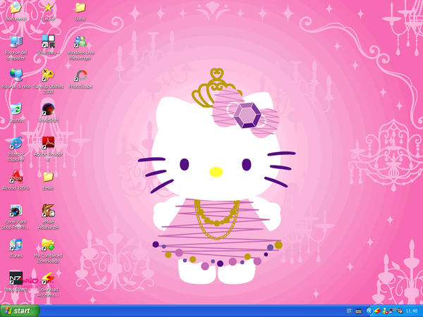 Hello Kitty Desktop. Another Hello Kitty Desktop :3 by ~MizzLorelai on deviantART