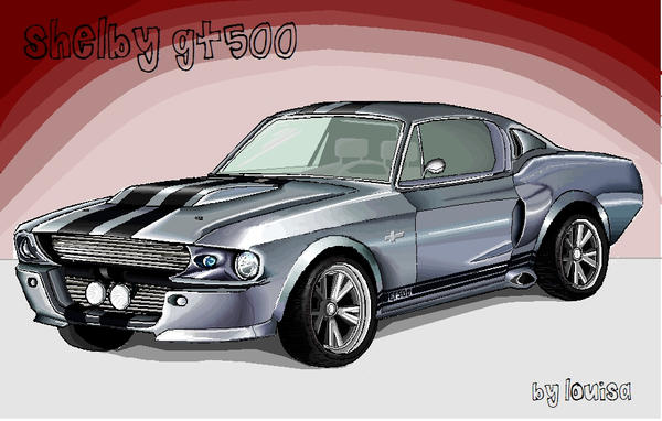 Mustang GT500 in MS Paint by Louisa911 on deviantART