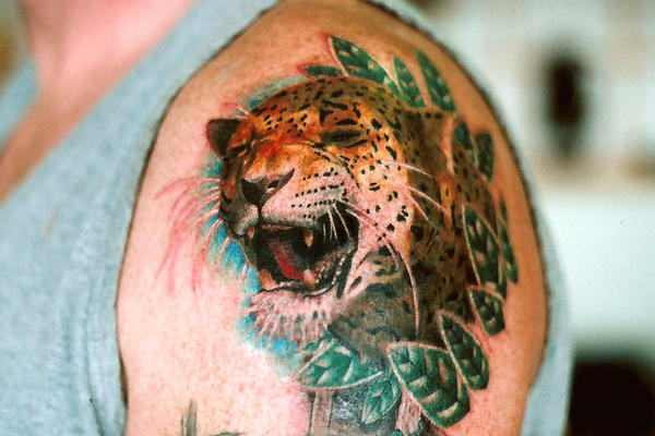 Jaguar Tattoo - chest tattoo