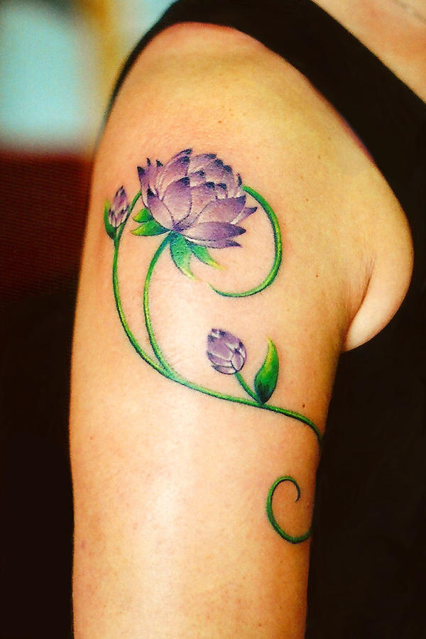 Purple Lotus | Flower Tattoo