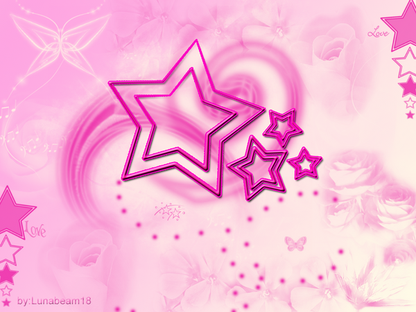 pink star wallpaper. Pink Star Wallpaper by