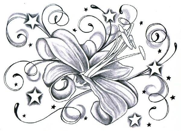 stargazin - flower tattoo