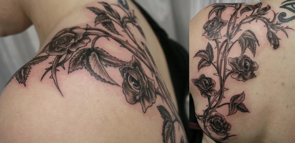 1 Session Rose Climb TaT | Flower Tattoo
