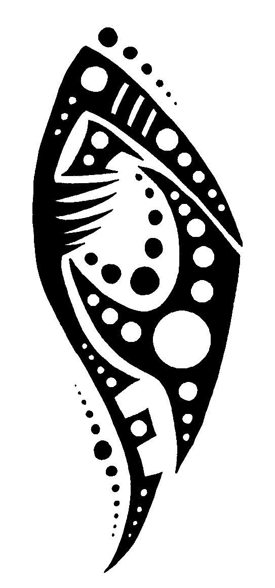 Tribal Leg Tattoo Outline