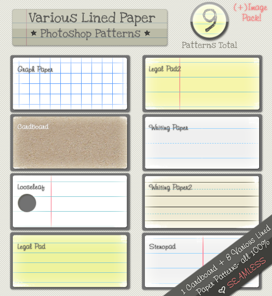 lined paper texture. Lined Paper Patterns by