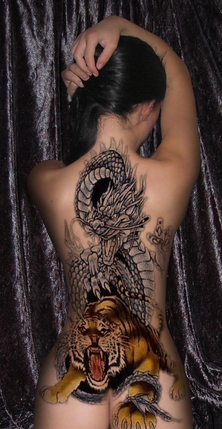 Tattoo Dragon and Tiger by