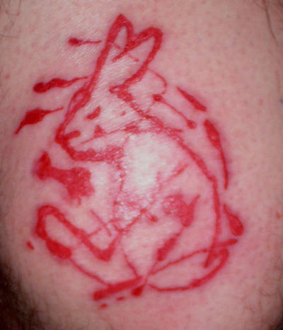 Bloody Rabbit Tattoo by