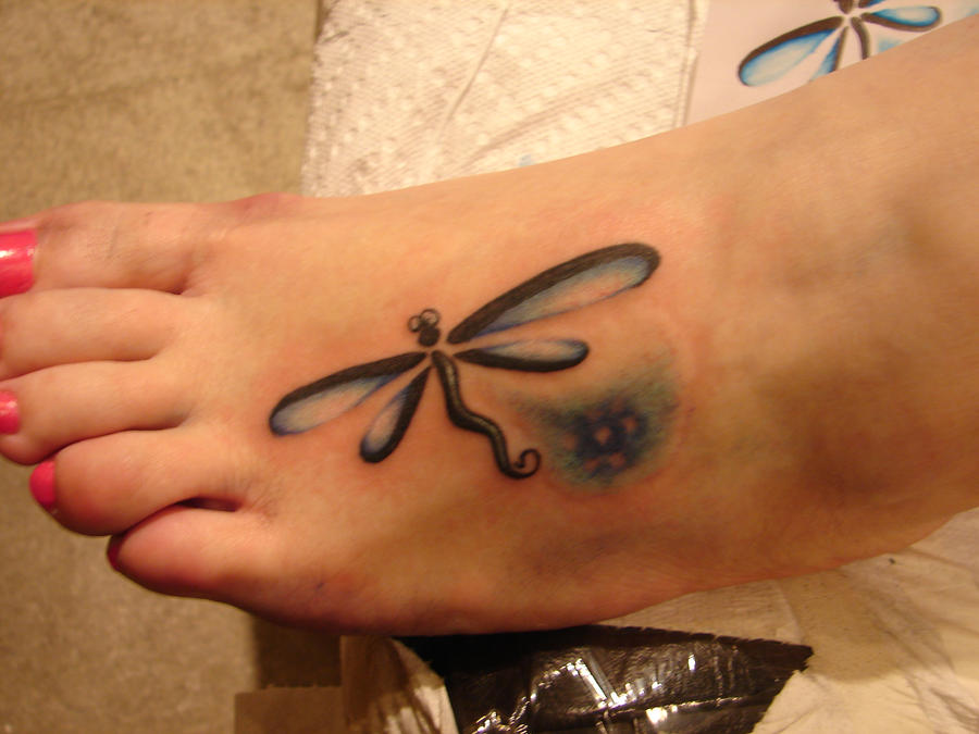 Little Blue Dragonfly - dragonfly tattoo