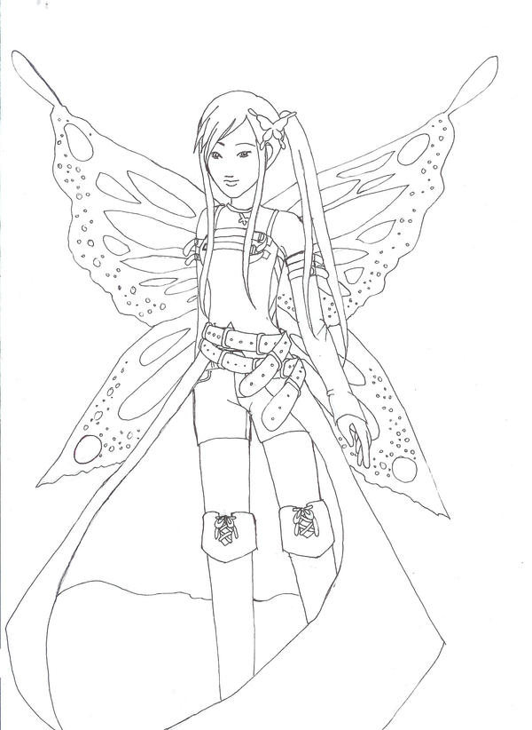 Gothic Butterfly Girl by