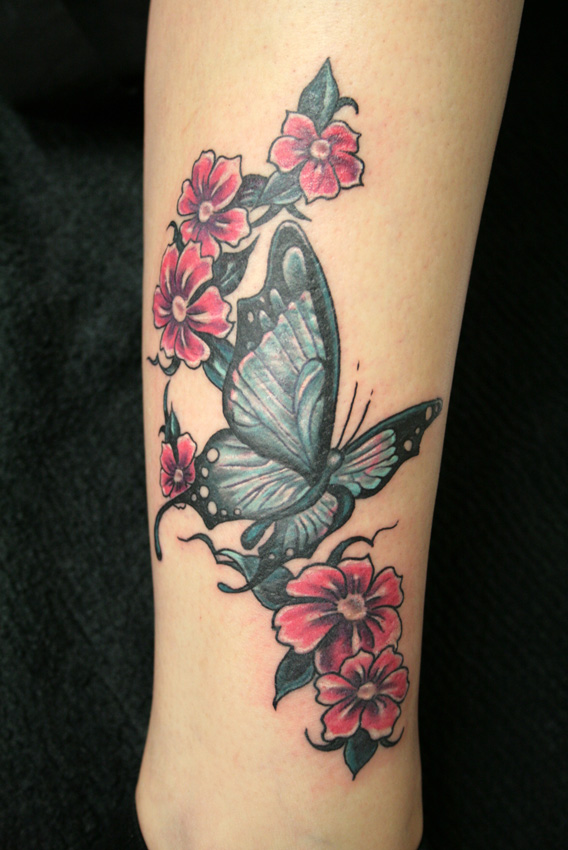 butterfly .. | Flower Tattoo