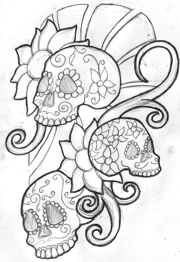 mexican sugar skull tattoo designs. Sugar Skull Tattoos For Guys.
