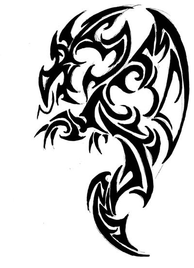Tribal Dragon tattoo by Patrike on deviantART