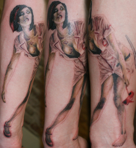 Zombie pin up nurse tattoo by filthmg on deviantART