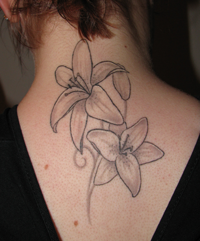 Lily Tattoos 2010 The beautiful, trumpet shaped lily flowers, 