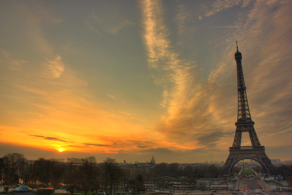 HDR Paris Eiffle Tower 2 by xentor38 on deviantART