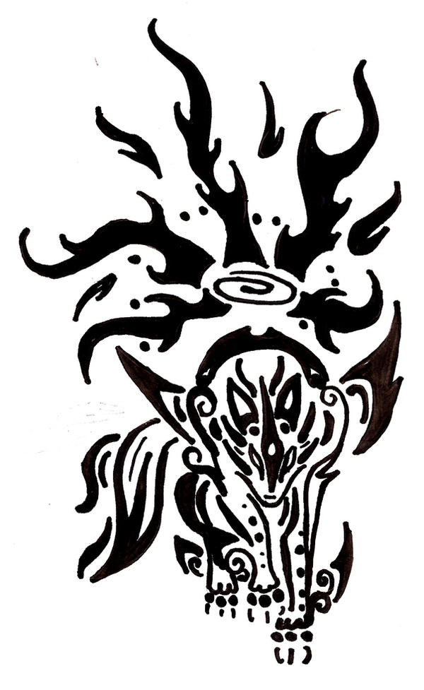 Okami Tribal Tattoo Design by xXErinDragonXx on deviantART