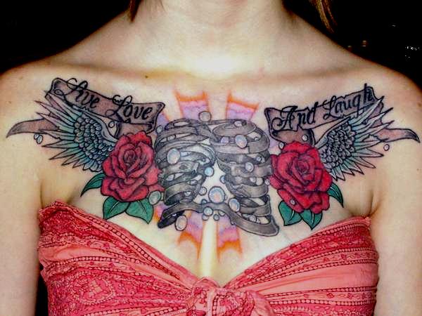 tattoo chest piece. chest piece tattoos.