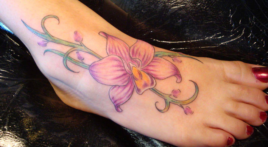 Beautiful Orchid Tattoo by welcometoreality on deviantART