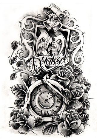 Clock Tattoo Drawings