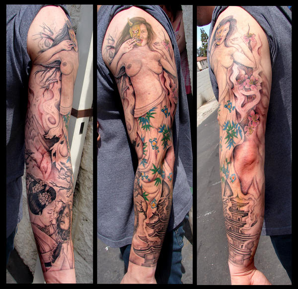hanya demon final - sleeve tattoo