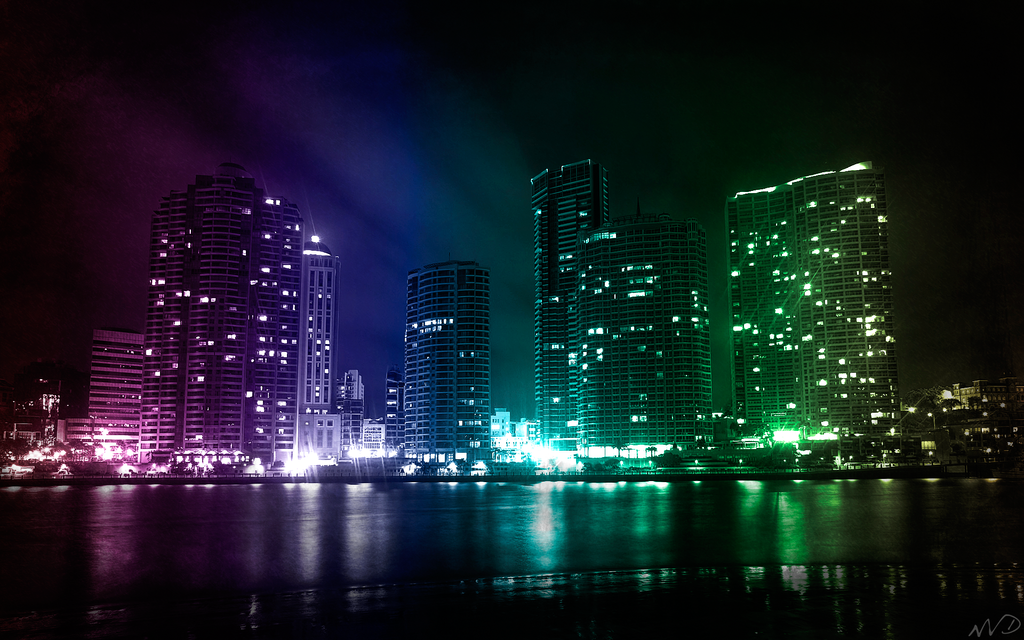 city lights background. City Lights - Wallpaper by